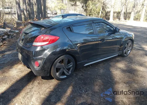 2014 Hyundai Veloster Turbo W/Black from USA, damaged, VIN KMHTC6AE4EU199602